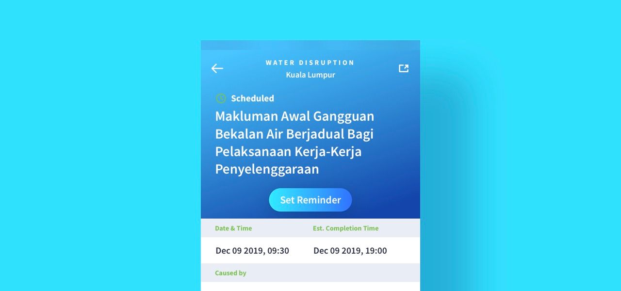 Air Selangor Mobile App Info