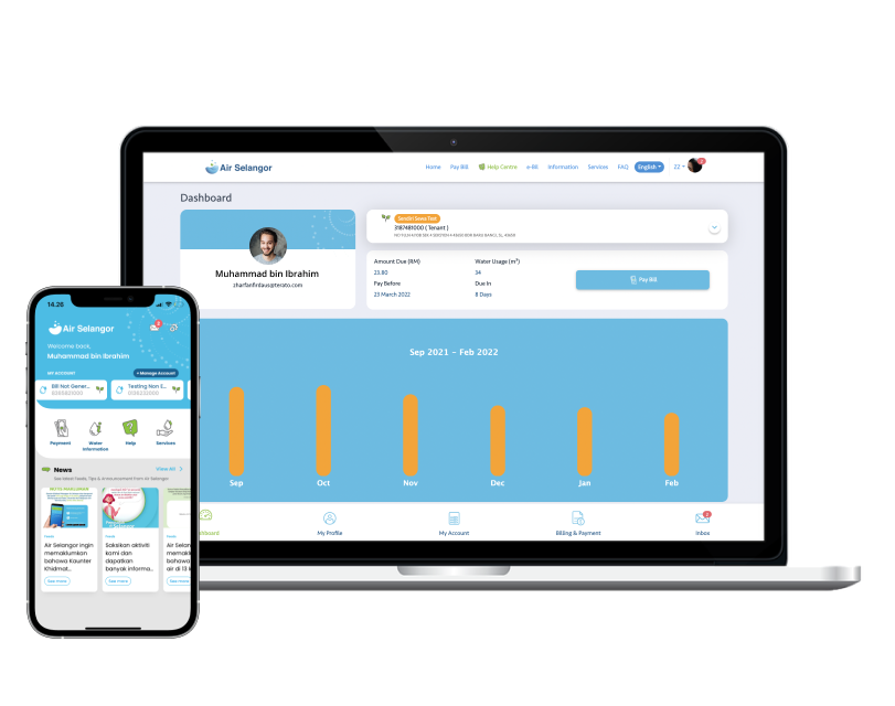 Air Selangor Mobile Apps and Customer Portal
